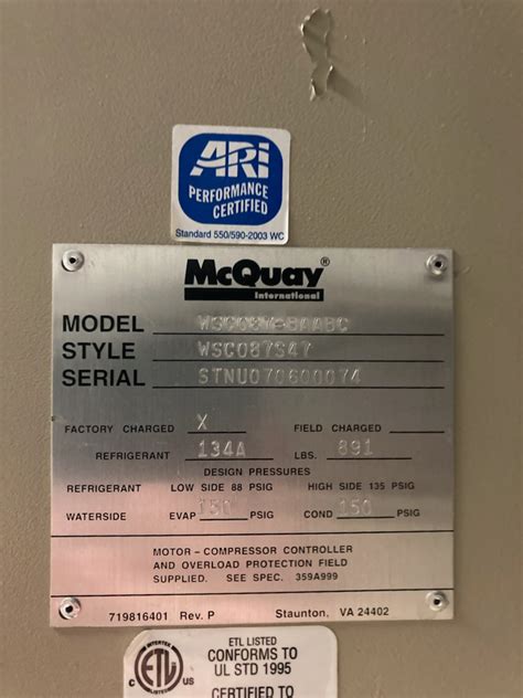 Mcquay model number tonnage. Things To Know About Mcquay model number tonnage. 